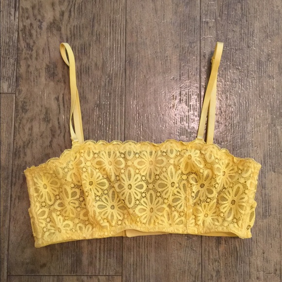 Victoria's Secret Other - Victoria’s Secret yellow flower lace Bralette Smal